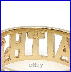 James Avery 14K Yellow Gold Faith Hope Love Wide Band Ring Size 9 LFD4