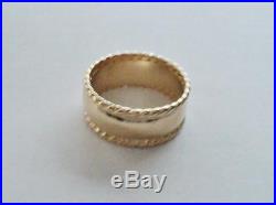 James Avery 14K Yellow Gold Fluted Wedding Band Ring Sz 8 RETIRED