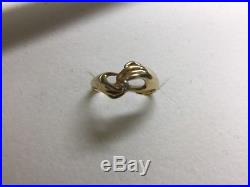 James Avery 14K Yellow Gold Hands Ring with Diamond Size 6.25 Retired Rare
