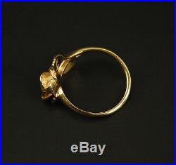 James Avery 14K Yellow Gold LARGE ROSE Ring 5.6g Size 7 Retired
