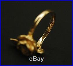 James Avery 14K Yellow Gold LARGE ROSE Ring 5.6g Size 7 Retired