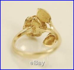 James Avery 14K Yellow Gold Large Rose Ring 6.03g Size 7 Retired