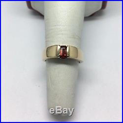 James Avery 14K Yellow Gold Meridian Ring with Garnet Size 6.5