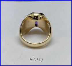 James Avery 14K Yellow Gold Monaco Lab Created Amethyst Ring Size 6