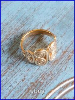 James Avery 14K Yellow Gold Mycenaean Butterfly Ring Size 5.75 RETIRED RARE