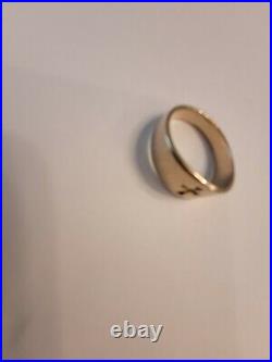James Avery 14K Yellow Gold Narrow Crosslet Ring Size 9