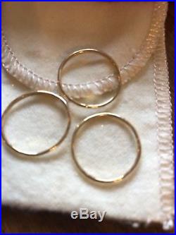James Avery 14K Yellow Gold Rings (3) Size 7.5