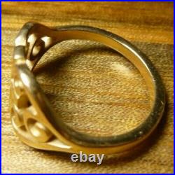 James Avery 14K Yellow Gold Scroll Cross Ring Size 6.5