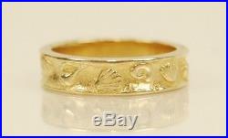 James Avery 14K Yellow Gold Sea Shells Ring 4.7g Size 6 Retired