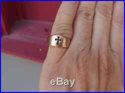 James Avery 14K Yellow Gold Small Retired Crosslet Cross Cut Out Band Ring 5.25