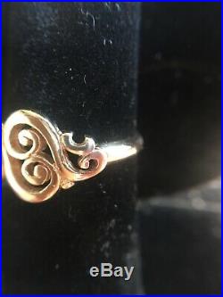 James Avery 14K Yellow Gold Spanish Swirl Ring RETAIL $330