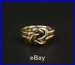 James Avery 14K Yellow Gold & Sterling ORIGINAL LOVERS' KNOT Ring Size 7-1/4