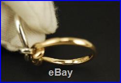 James Avery 14K Yellow Gold & Sterling ORIGINAL LOVERS' KNOT Ring Size 7-1/4