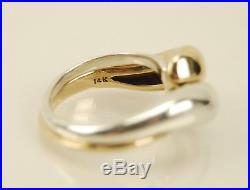 James Avery 14K Yellow Gold & Sterling Silver Puzzle Ring Size 7.75 Retired