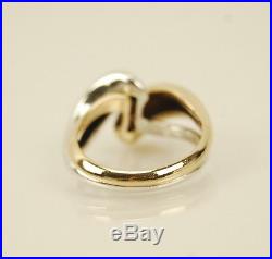 James Avery 14K Yellow Gold & Sterling Silver Puzzle Ring Size 7.75 Retired