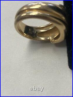 James Avery 14K Yellow Gold Triple Dome Wrap Around Ring Size 8 Heavy 16g