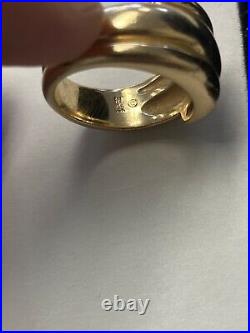 James Avery 14K Yellow Gold Triple Dome Wrap Around Ring Size 8 Heavy 16g
