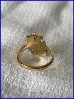 James Avery 14K Yellow Gold VINTAGE Flower Ring Size 4.25 (#1136)