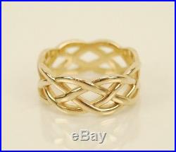 James Avery 14K Yellow Gold Woven Band Ring 7.15g Size 9.5