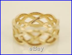 James Avery 14K Yellow Gold Woven Band Ring 7.15g Size 9.5