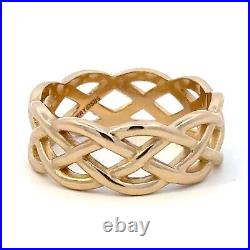 James Avery 14K Yellow Gold Woven Trinity Wedding Band Ring Size 11.5