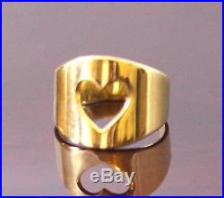 James Avery 14Kt Yg Heart Cut Out Ring Size 4