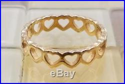 James Avery 14 K Gold Tiny Hearts Ring Size 7, 3 Grams