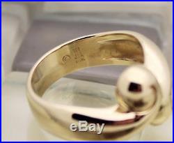 James Avery 14 Kt Gold Swirl Scroll Ring Size 6.5, 7.8 Grams RARE! RETIRED