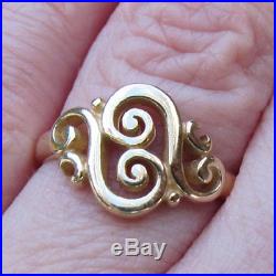 James Avery 14k 14 Kt Gold Spanish Swirl Ring Size 8 1/4