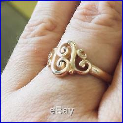 James Avery 14k 14 Kt Gold Spanish Swirl Ring Size 8 1/4