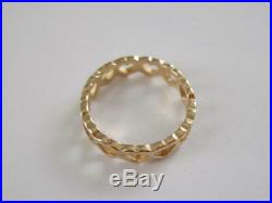 James Avery 14k 14kt Gold Tiny Hearts Band Ring Size 4.5 Great Condition