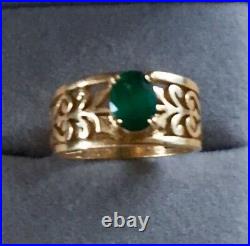 James Avery 14k Adoree Emerald Ring Size 7 (6.8 Grams) Retired