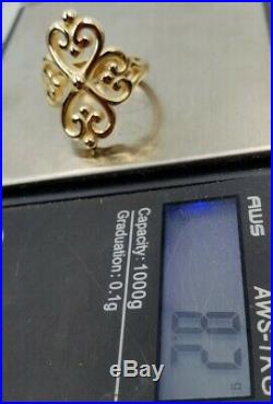 James Avery 14k Adorned Hearts Ring Sz7 Mint Condition
