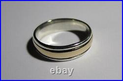 James Avery 14k Gold & 925 Sterling Simplicity Wedding Band Ring Size 10.5
