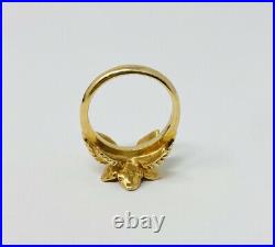 James Avery 14k Gold Christmas Flower Ring Size 6.75 Rare Retired 7.19 grams
