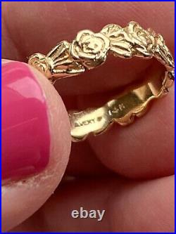 James Avery 14k Gold Eternity Band Rose Band Ring Rare Size 6 1/4