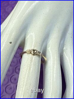 James Avery 14k Gold Heart And Flowers Ring Sz 8