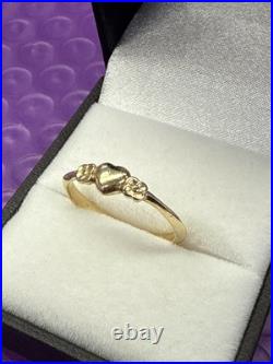 James Avery 14k Gold Heart And Flowers Ring Sz 8