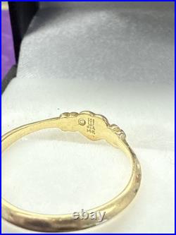 James Avery 14k Gold Heart And Flowers Ring Sz 8
