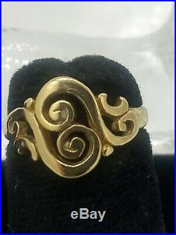 James Avery 14k Gold Scroll Childs Ring Size 3