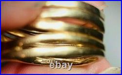 James Avery 14k Gold Stacked Hammered Ring Pre-Owned