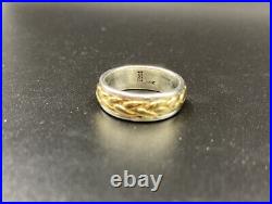James Avery 14k Gold & Sterling Silver Braided Band Ring Size 6