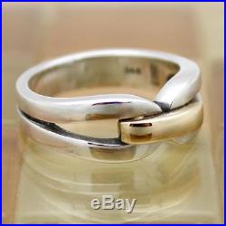 James Avery 14k Gold & Sterling Silver Enduring Bond Ring Size 8.5, 7.9G RET$155
