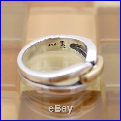 James Avery 14k Gold & Sterling Silver Enduring Bond Ring Size 8.5, 7.9G RET$155