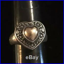 James Avery 14k Gold & Sterling Sterling Heart Of Gold Ring Retired Size 7.25