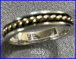 James Avery 14k Gold Twisted Rope & Sterling Silver Ring Retired Size 6.5