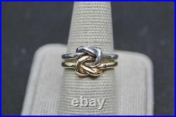 James Avery 14k Gold and Sterling Silver Original Lovers' Knot Ring Size 9