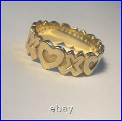 James Avery 14k Hugs And Kisses Gold Ring Size 7