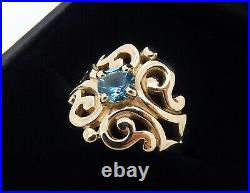 James Avery 14k Spanish Lace Blue Topaz Ring 6 Grams Size 7