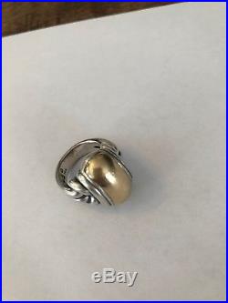 James Avery 14k/Sterling Silver Dome Ring Size 6.5